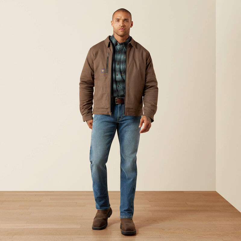 Ariat | Men's Rebar Made Tough Flannel Lined Shop Jacket