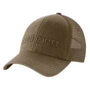 CARHARTT CANVAS MESH BACK LOGO GRAPHIC CAP IN LIGHT BROWN