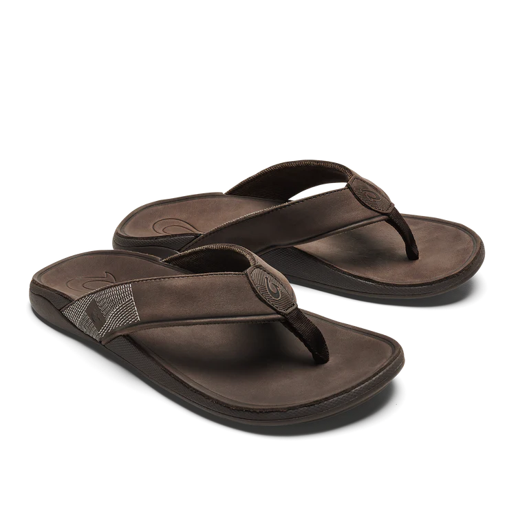 Men's Olukai Tuahine Dark Wood Sandals
