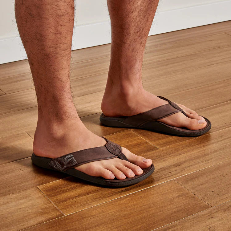 Men's Olukai Tuahine Dark Wood Sandals