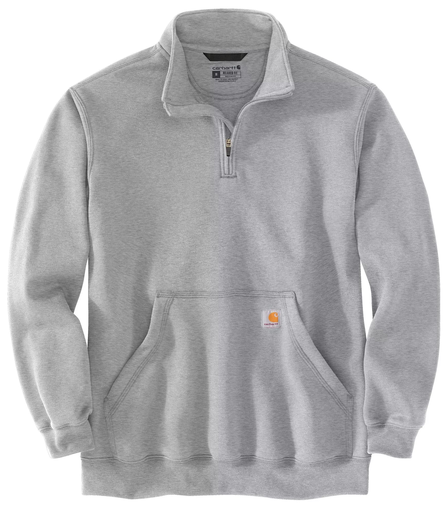 Carhartt Midweight 1/4 Zip Sweatshirt - Heather Grey