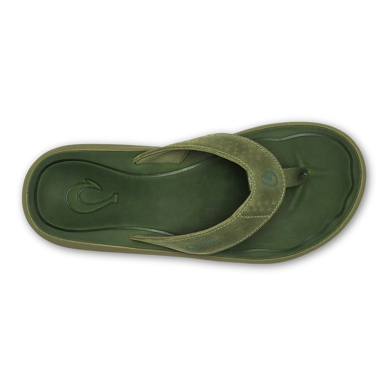 Men's Olukai Pili Sandals in Desert Moss/Deep Green