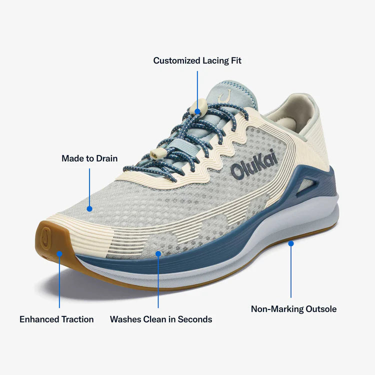Men's OluKai Ahi in Blue Pearl/White Sand