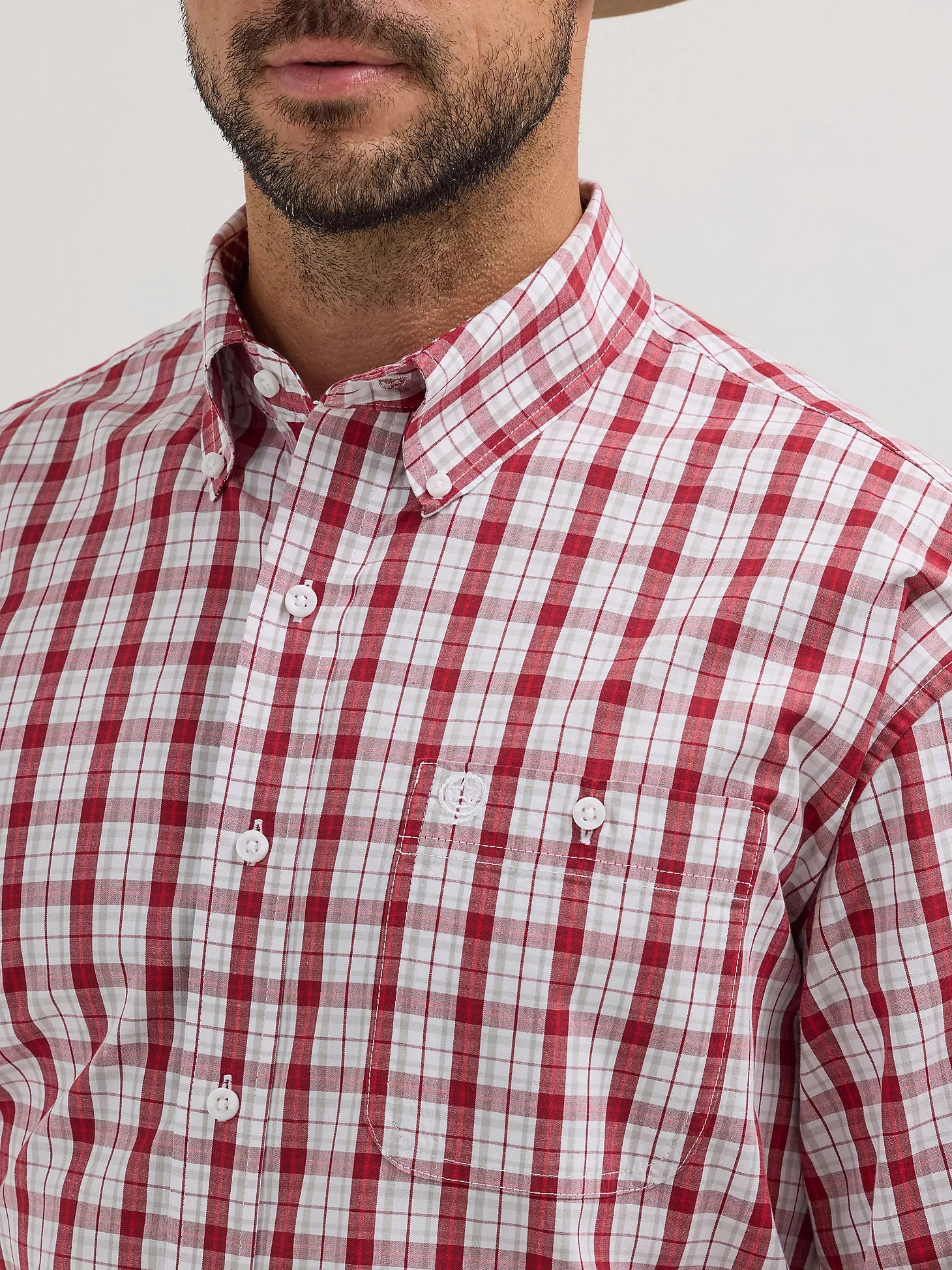 Men's Wrangler George Strait Long Sleeve Button Down One Pocket Shirt