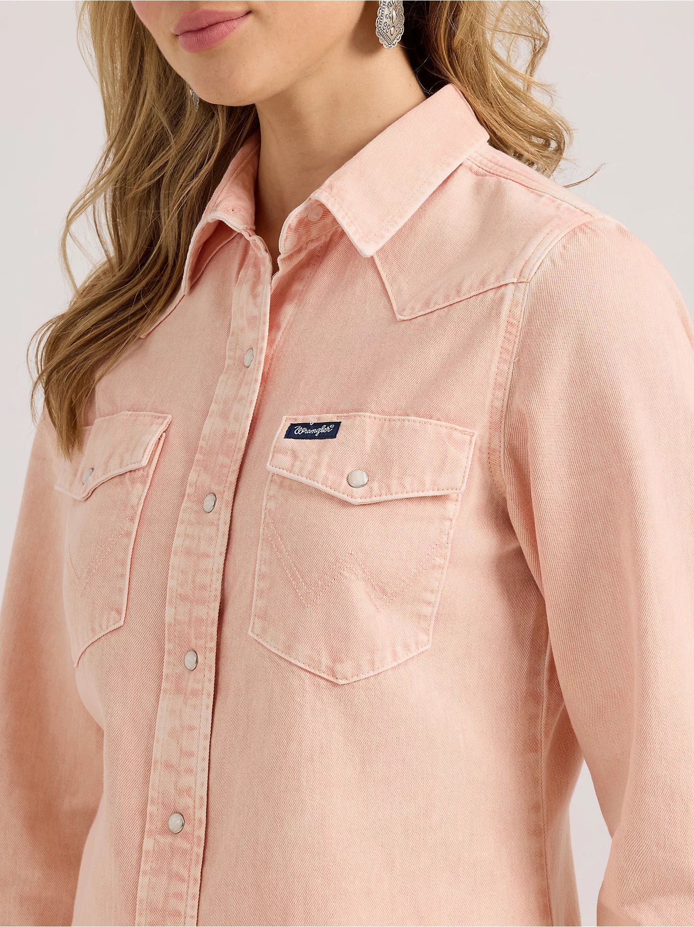 Women's Wrangler Colorwash Slim Western Snap Shirt