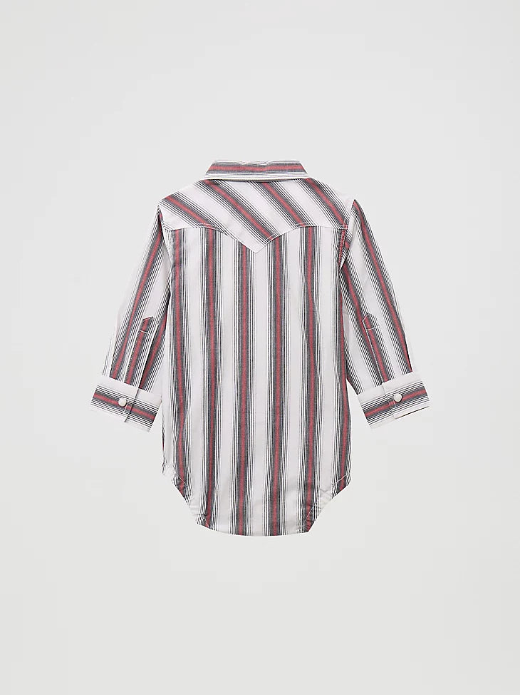 Baby Boy's Wrangler Long Sleeve Western Snap Bodysuit