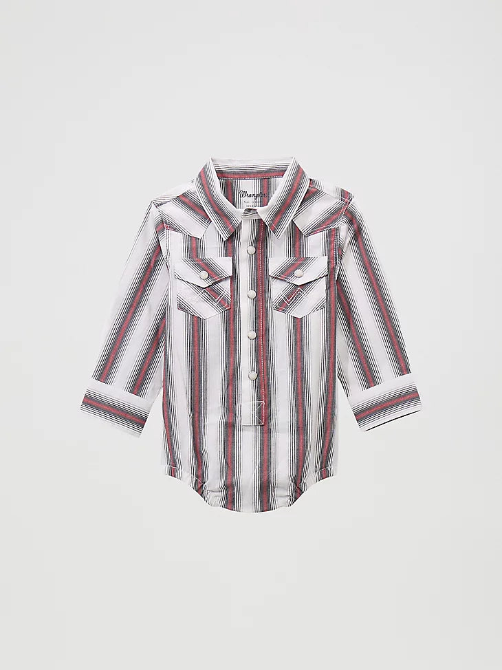 Baby Boy's Wrangler Long Sleeve Western Snap Bodysuit