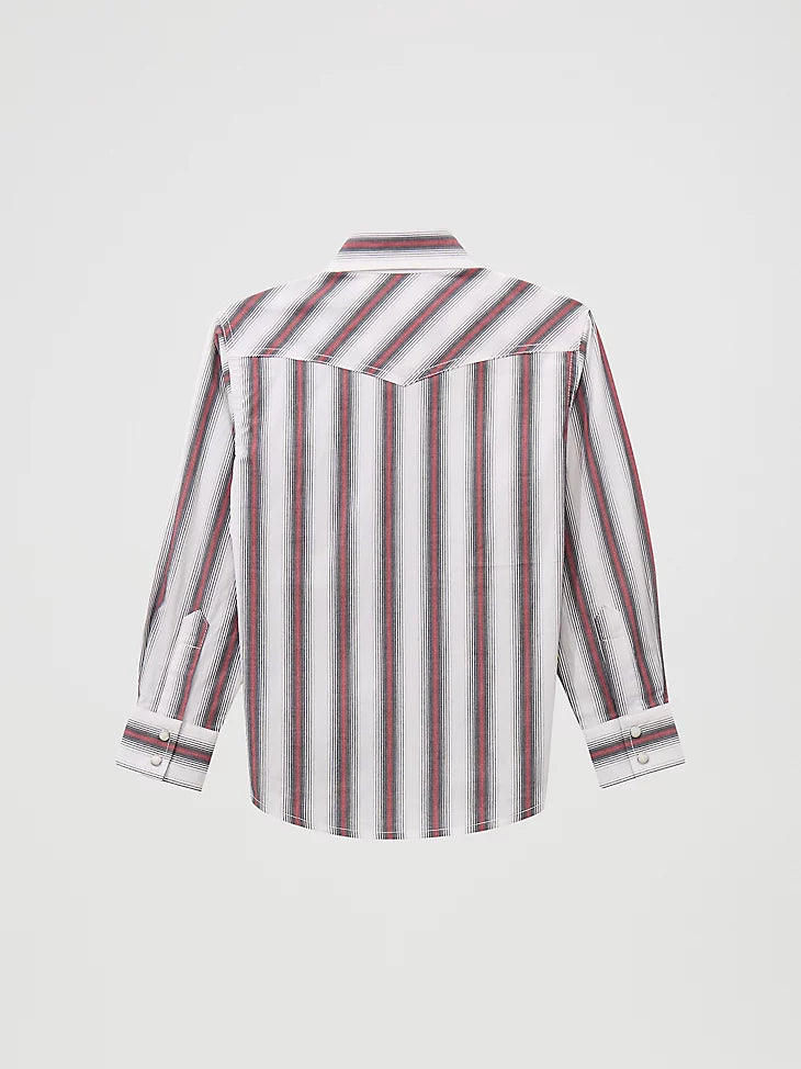 Boy's Wrangler 20X Advanced Comfort Western Snap Print Shirt