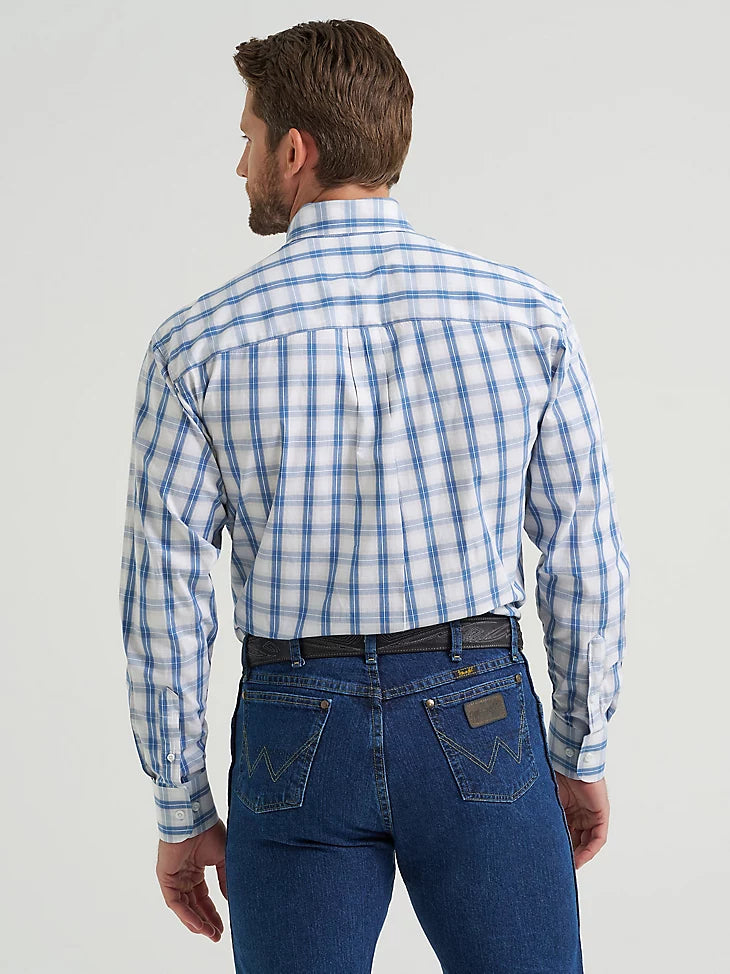 Men's Wrangler George Strait™ Long Sleeve Button Down One Pocket Shirt