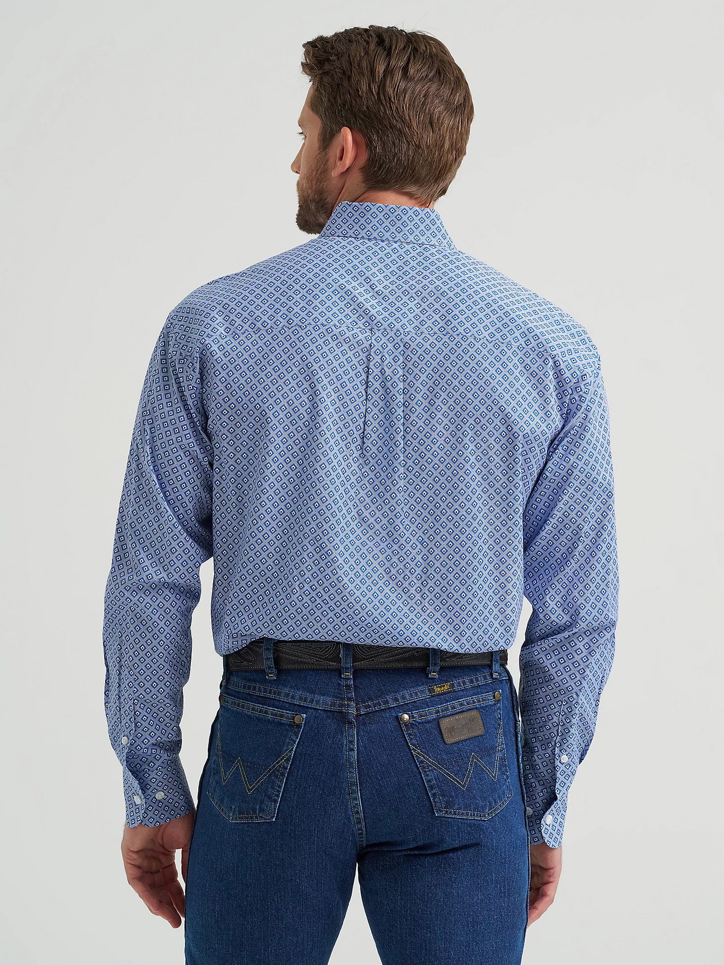 Men's Wrangler George Strait Long Sleeve Button Down Two Pocket Shirt