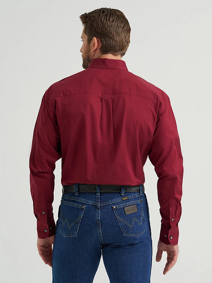 Men's Wrangler George Strait™ Solid One Pocket Button Down Shirt
