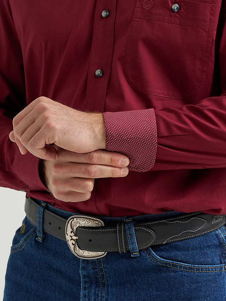 Men's Wrangler George Strait™ Solid One Pocket Button Down Shirt