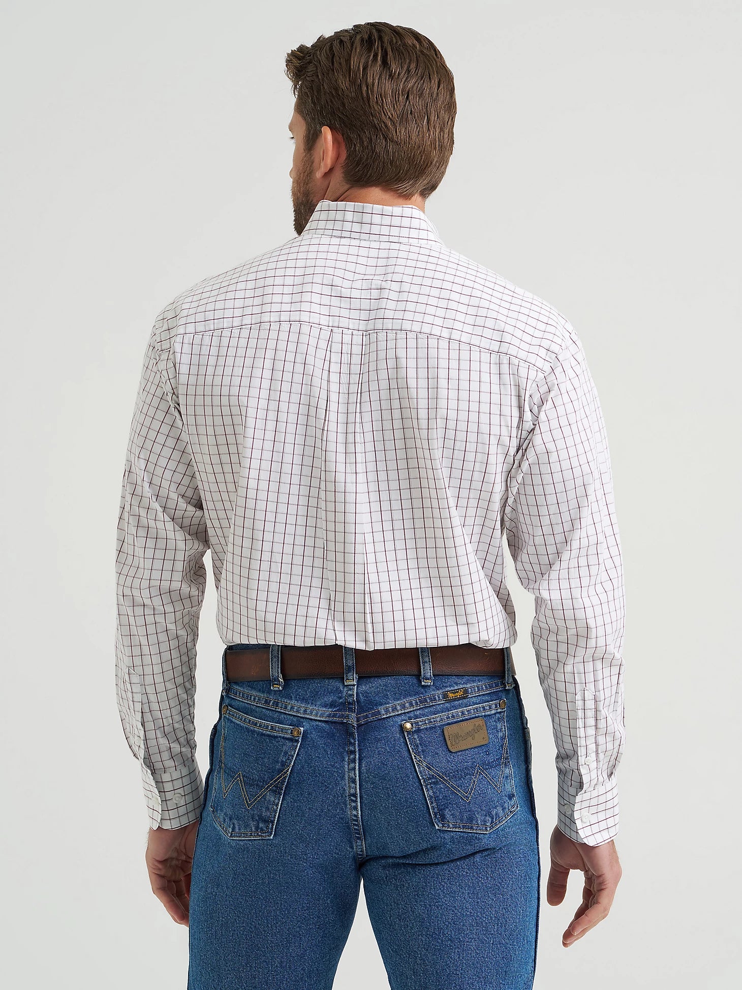 Men's Wrangler George Strait Long Sleeve Button Down One Pocket Shirt