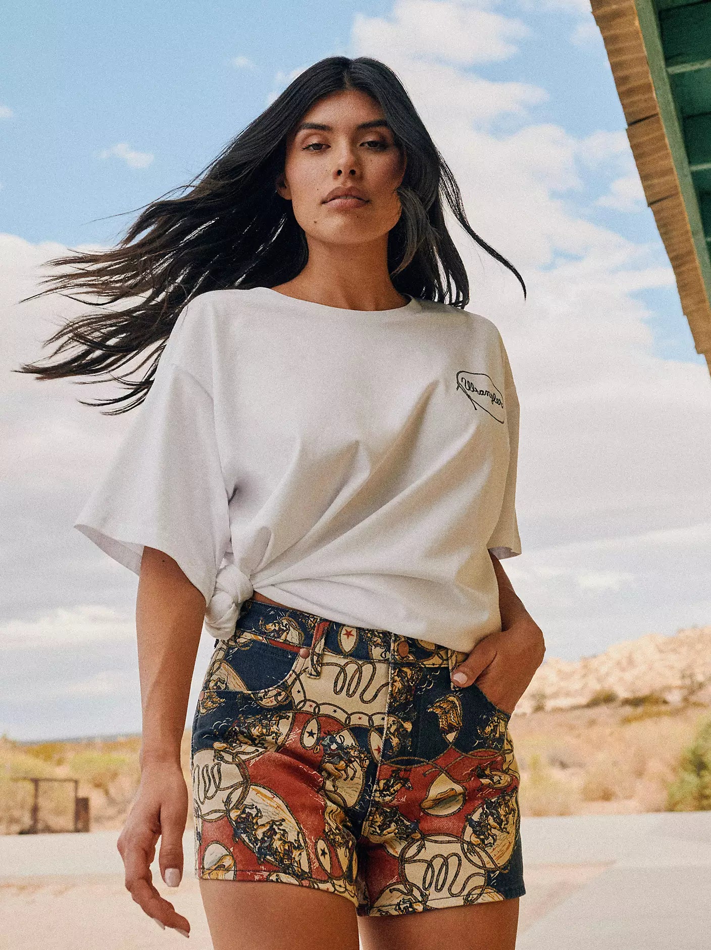 Wrangler Rodeo Snaps Oversized Tee