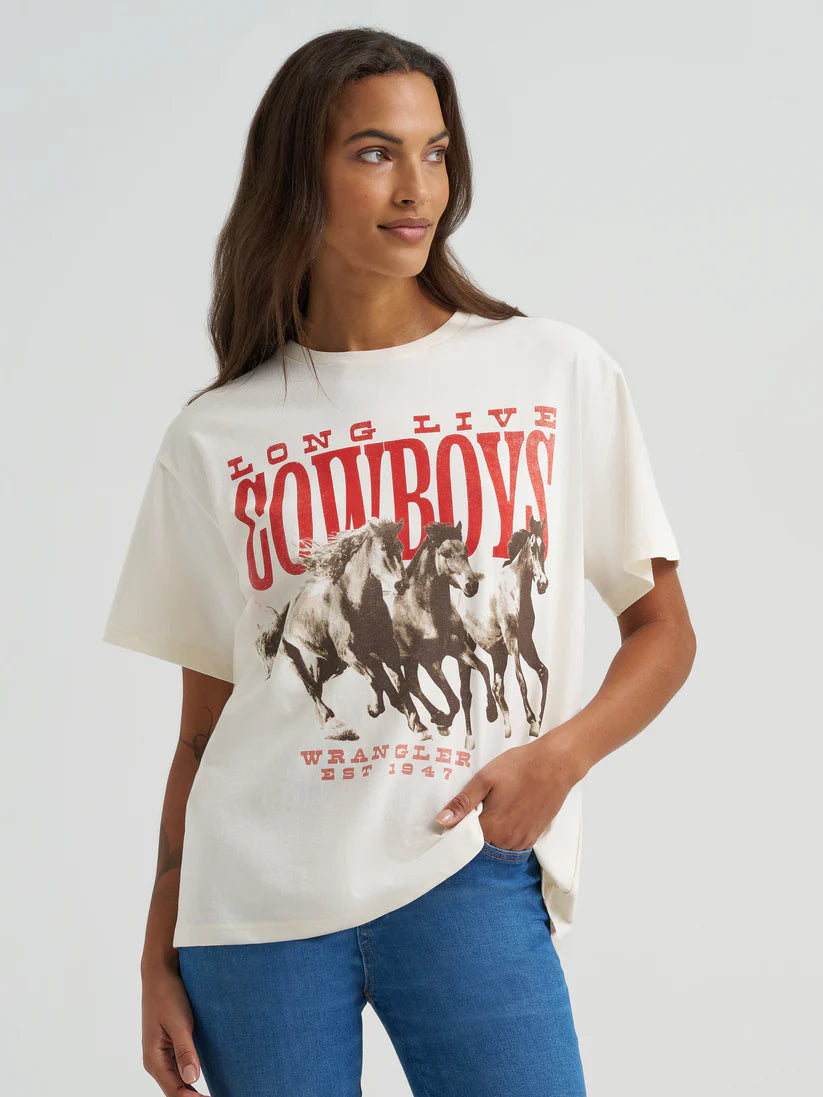 Wrangler Retro 'Long Live Cowboys' Oversized Tee