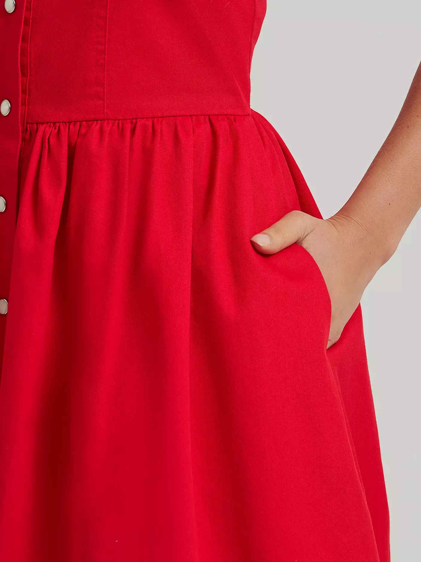 Wrangler Corset Snap Dress in Red