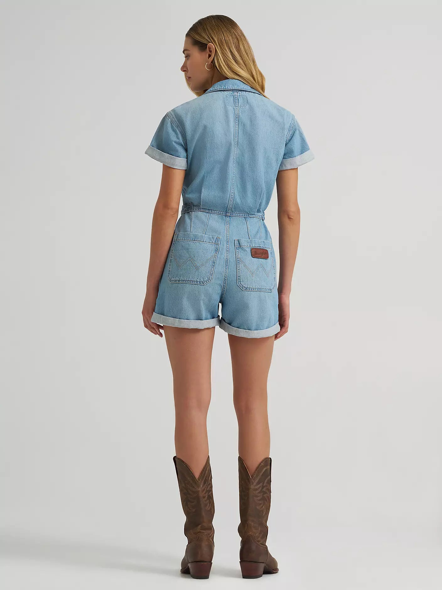 Women's Wrangler Denim Snap Utility Romper