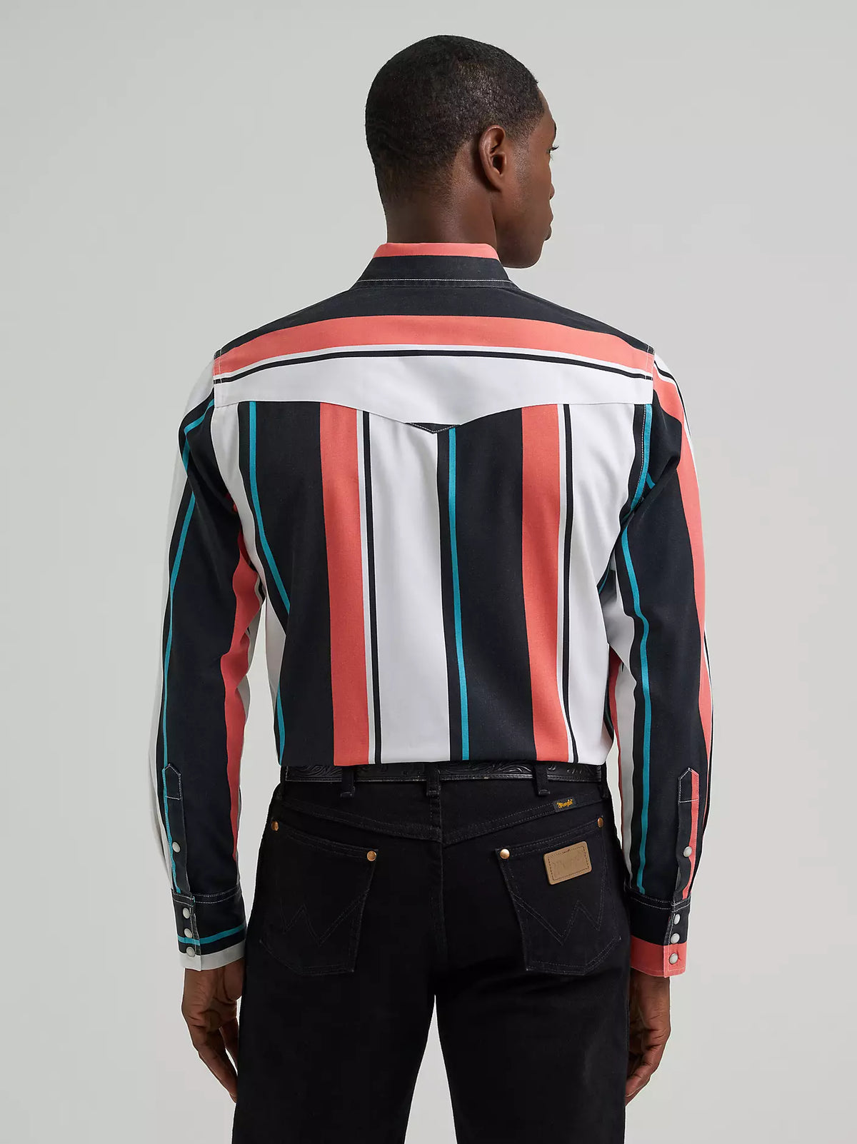 Wrangler | Vintage Inspired Brushpopper Pearl Snapper in Black Multi