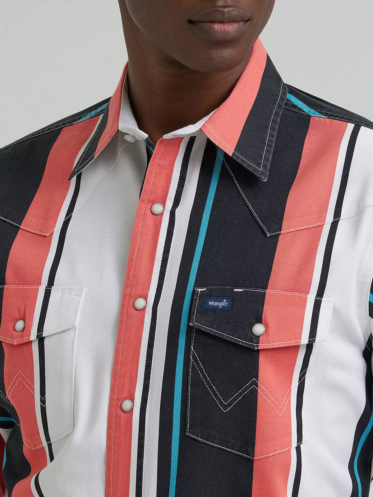 Wrangler | Vintage Inspired Brushpopper Pearl Snapper in Black Multi