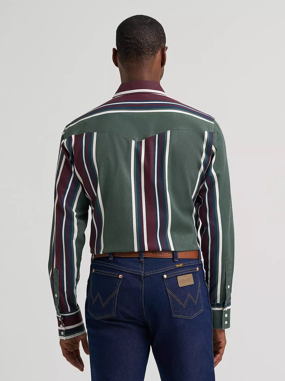 Wrangler | Vintage Inspired Brushpopper Pearl Snap in Green
