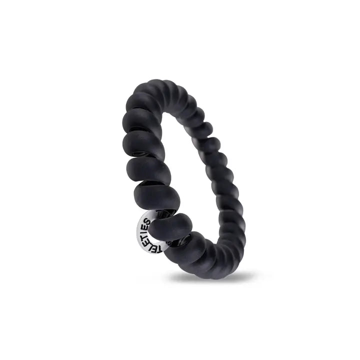 Teleties Spiral Hair Coils | Large | Matte Black Hair Ties