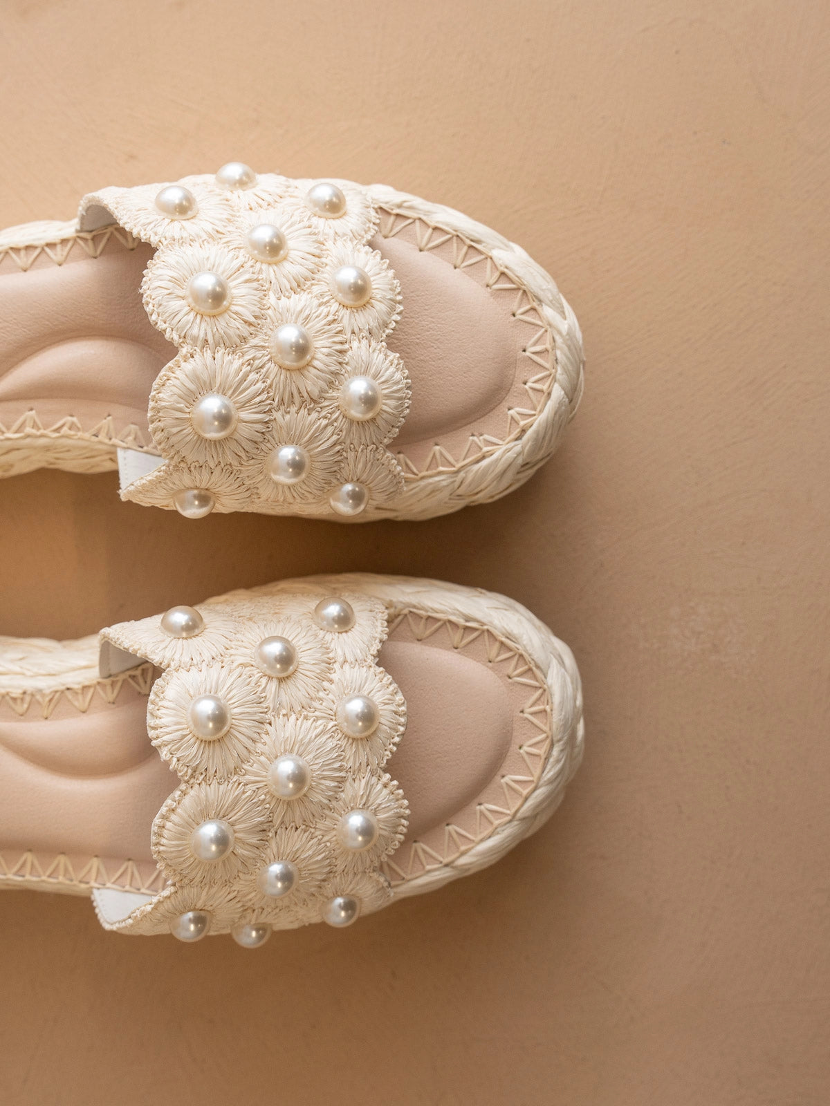 The Candice | Ivory Raffia Platform Sandal