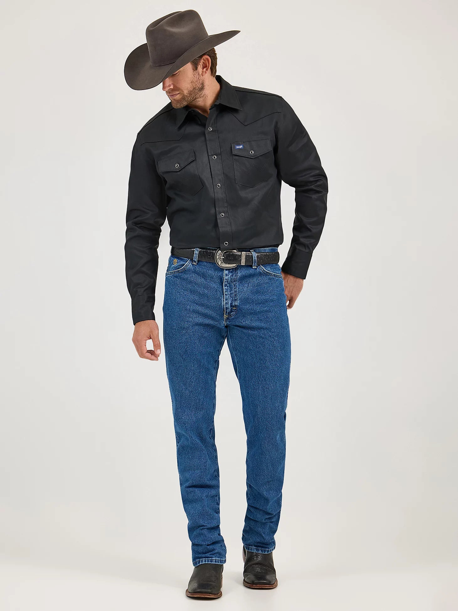 Wrangler Premium Edition George Strait - Vaqueros de ajuste original para hombre 