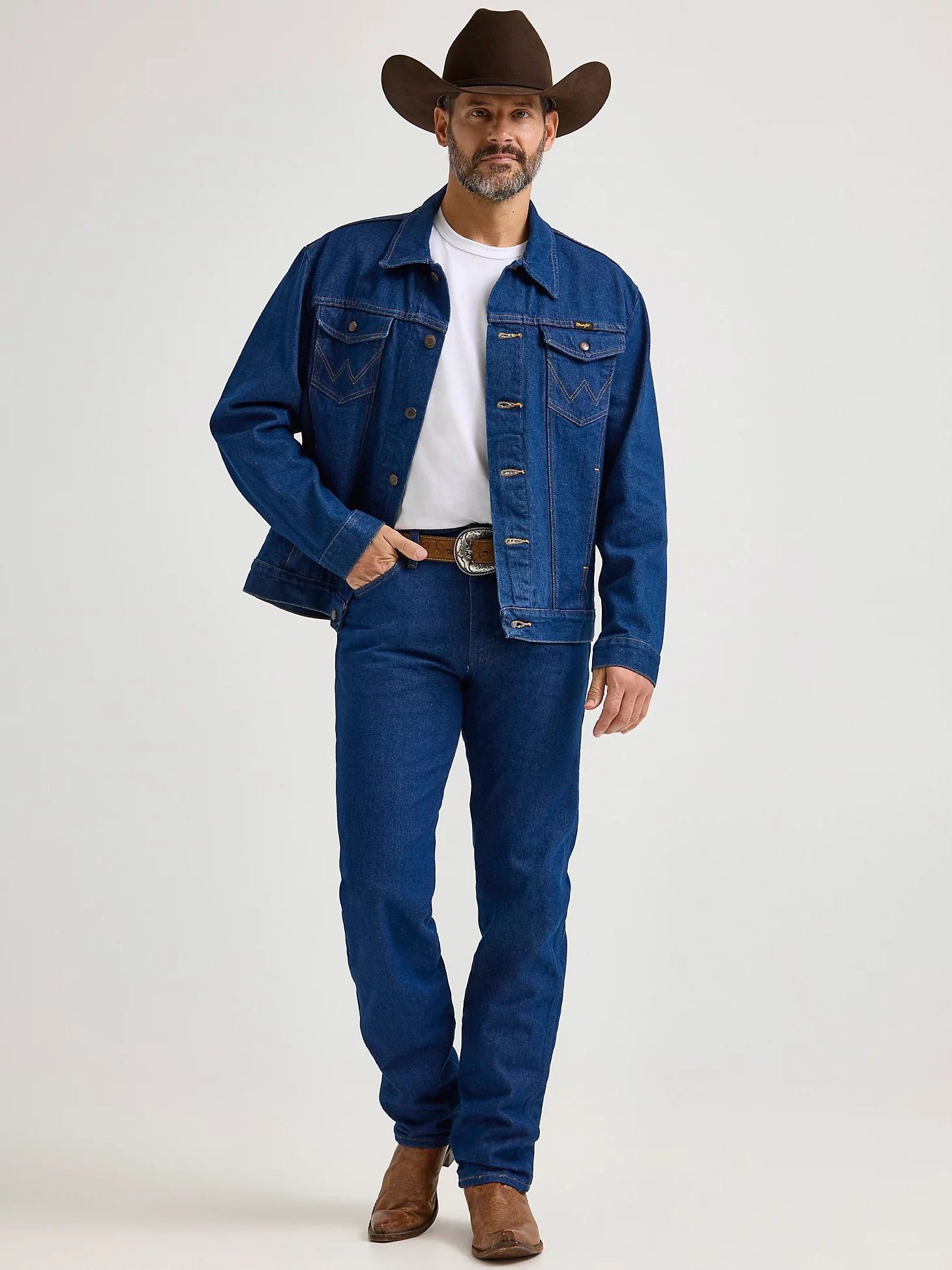Wrangler Vaqueros prelavados de corte vaquero 13MWZ para hombre