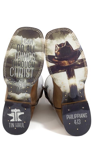 Tin Haul Men's Church Cross Western Boots