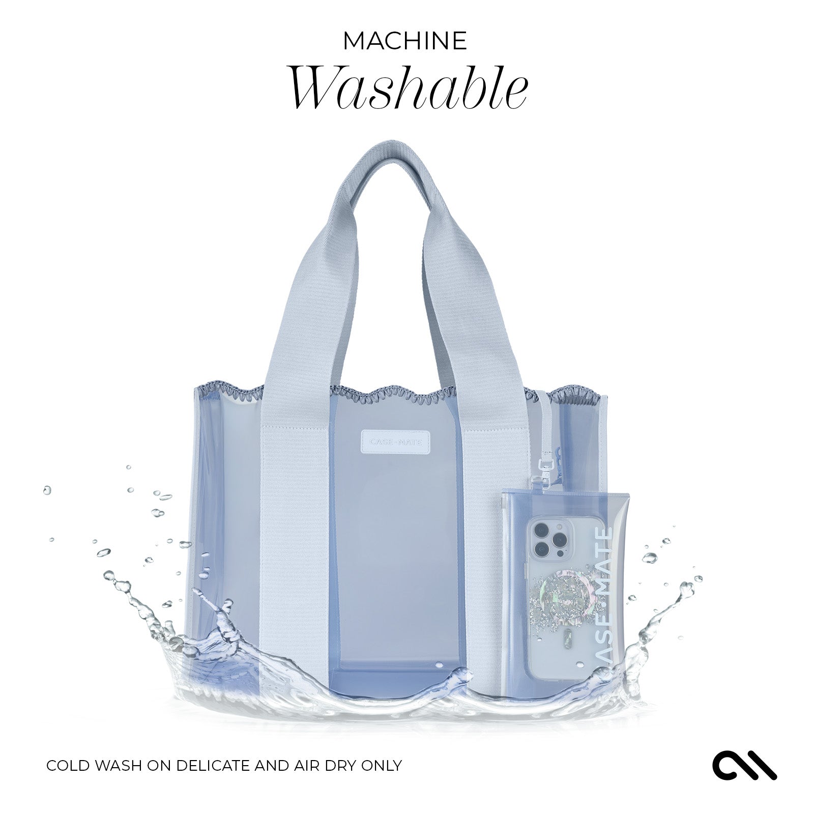 Mate Crochet Wave Jelly Tote Bag - Carolina Blue