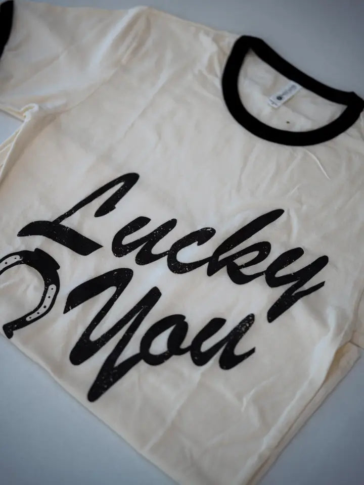 Lucky You Ringer Tee