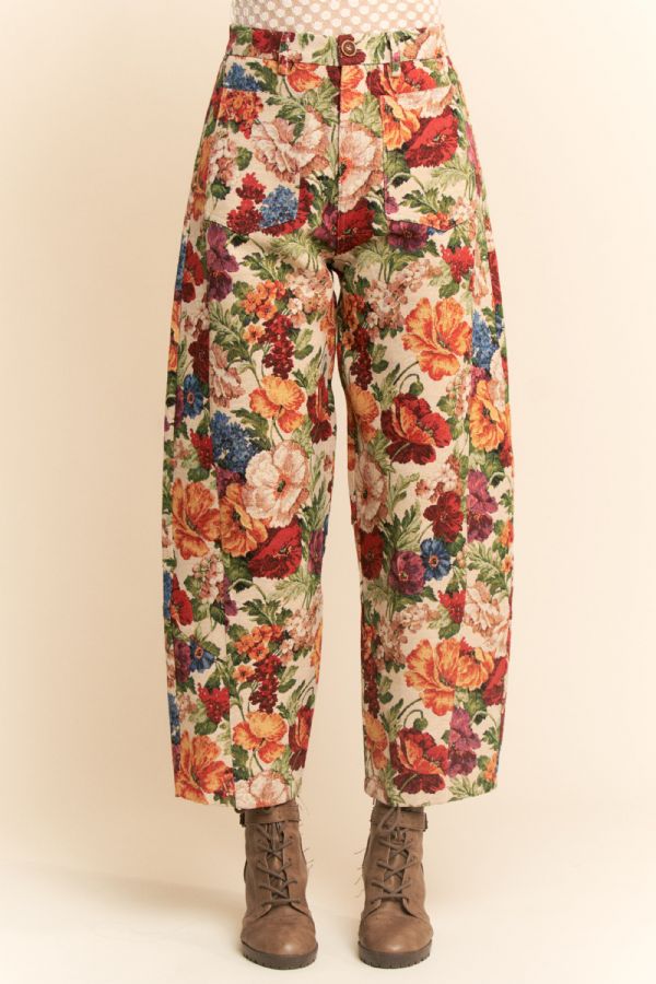 The Ruth Tapestry Barrel Pants