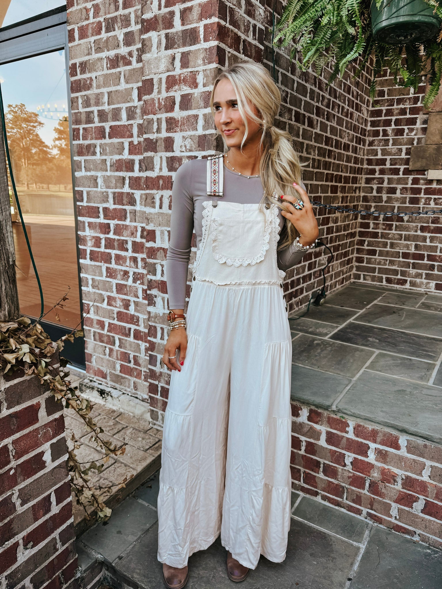Free & True Oatmeal Jumpsuit