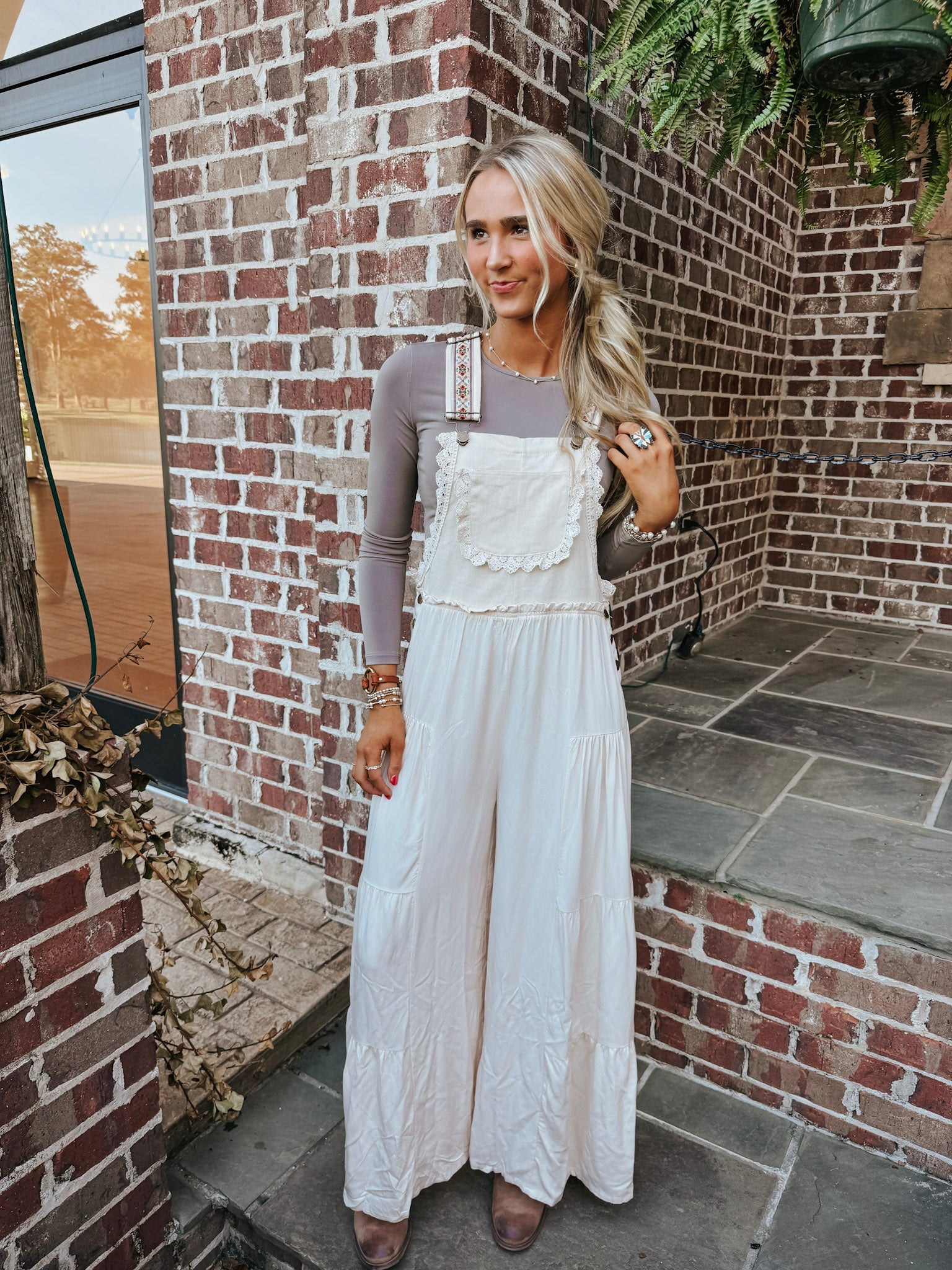 Free & True Oatmeal Jumpsuit