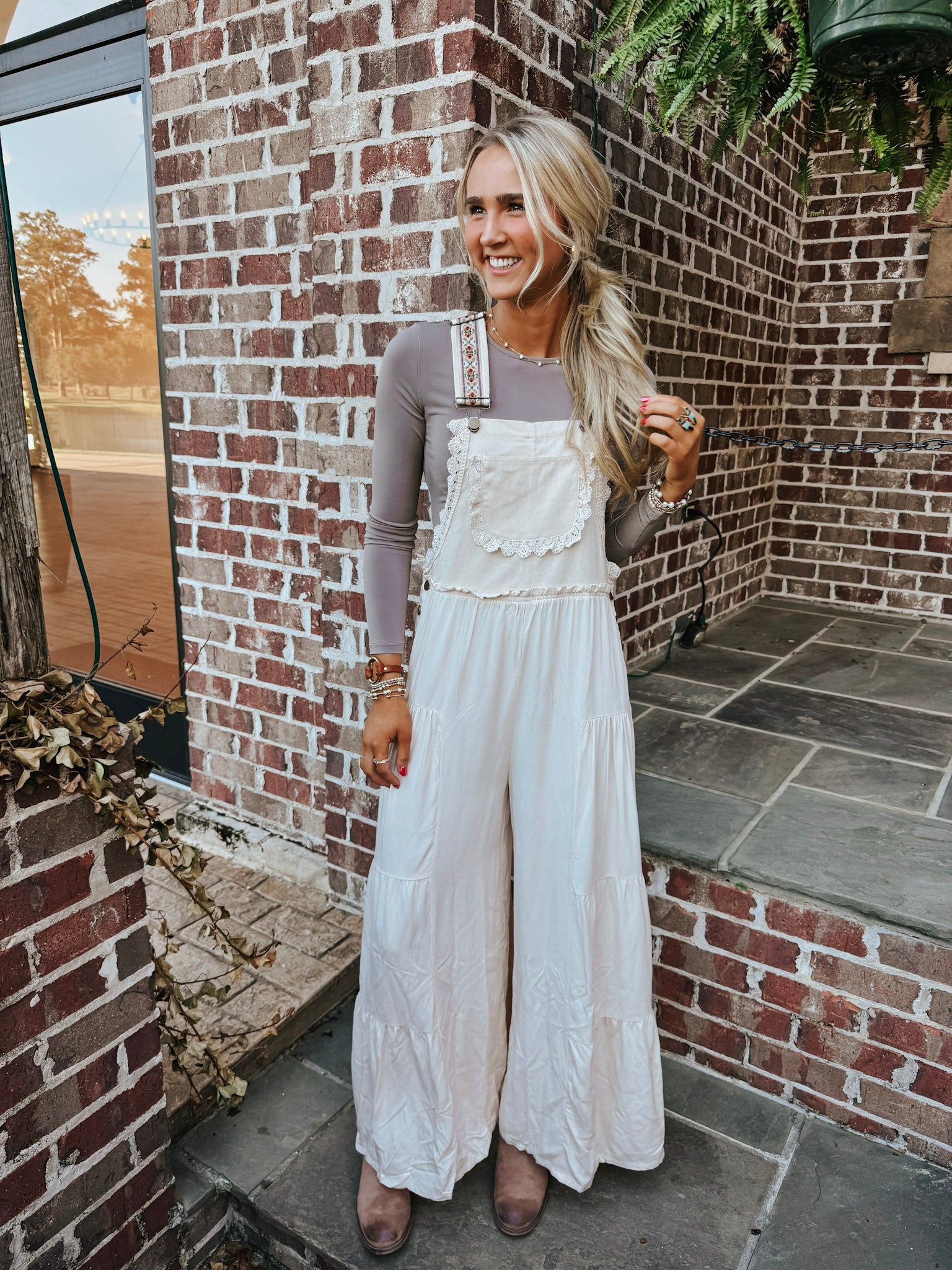 Free & True Oatmeal Jumpsuit