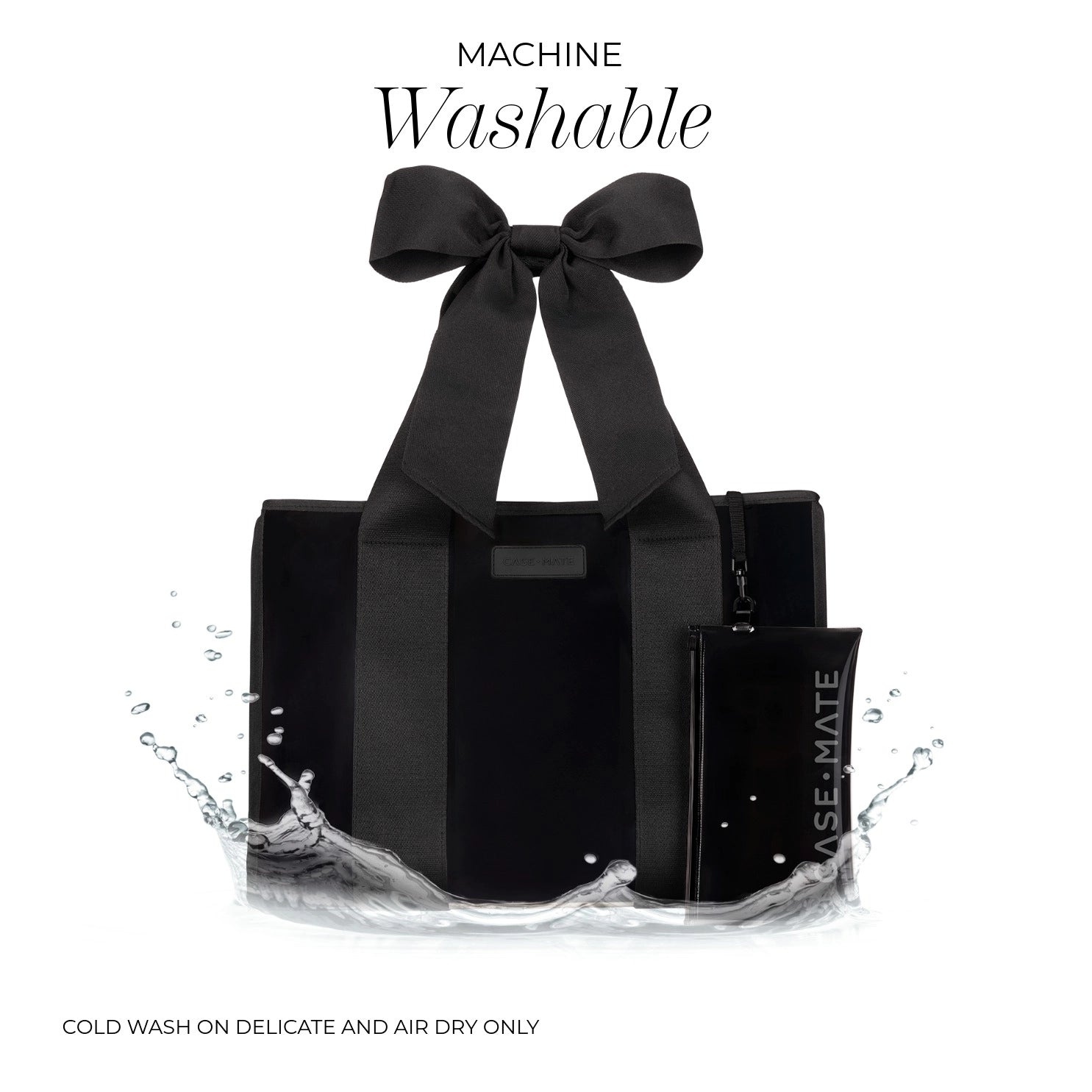 Case-Mate Bow Jelly Tote Bag - Midnight Black