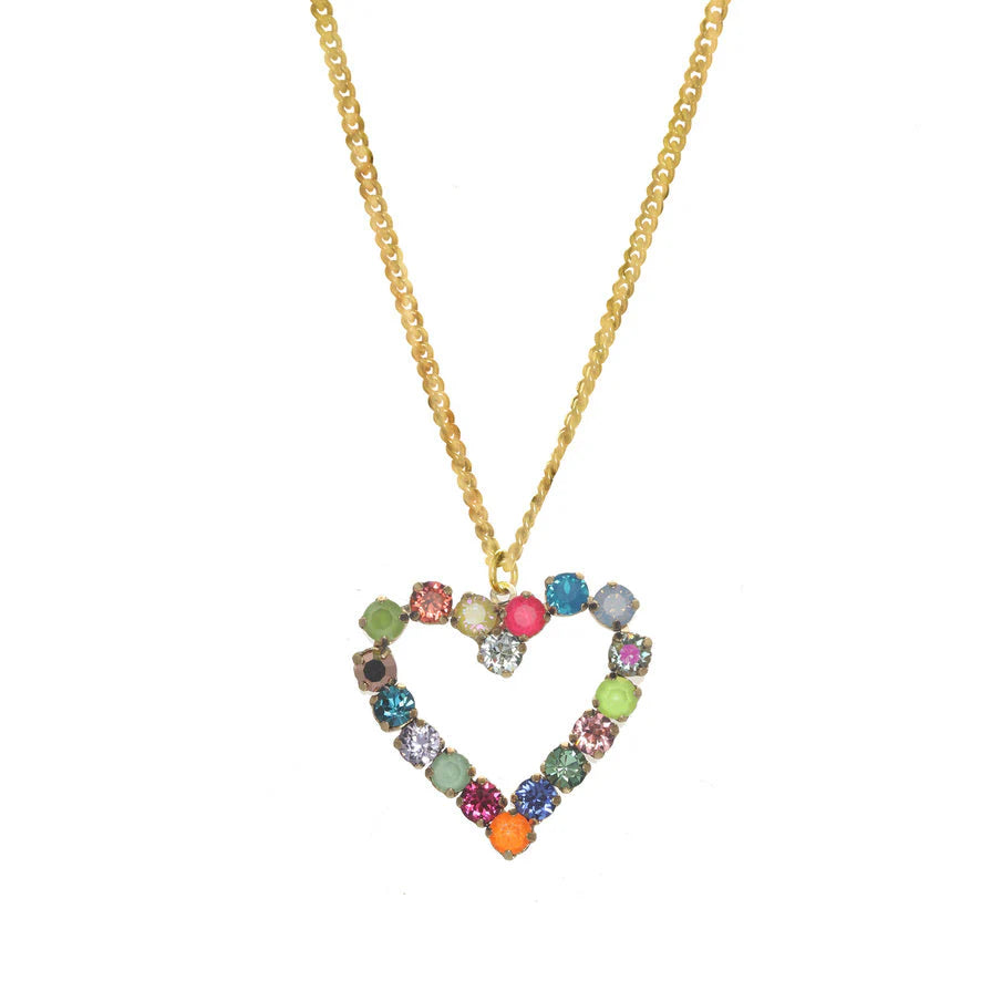 Mini Heart Pop Necklace in Gold