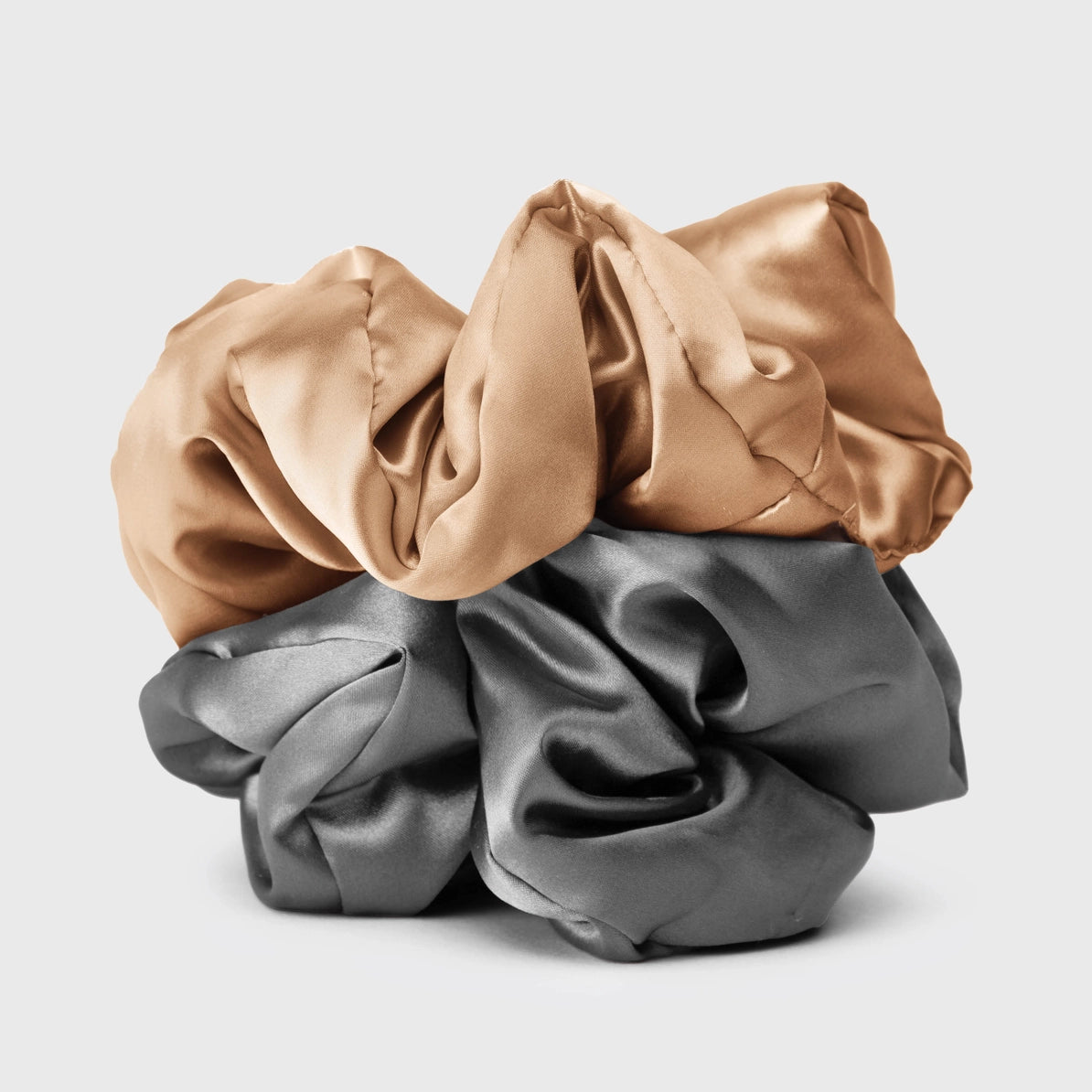 Kitsch Satin Sleep Pillow Scrunchies - Charcoal Gold