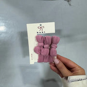 Kaxi Mauve Bow Slick Back Pony 3Pk