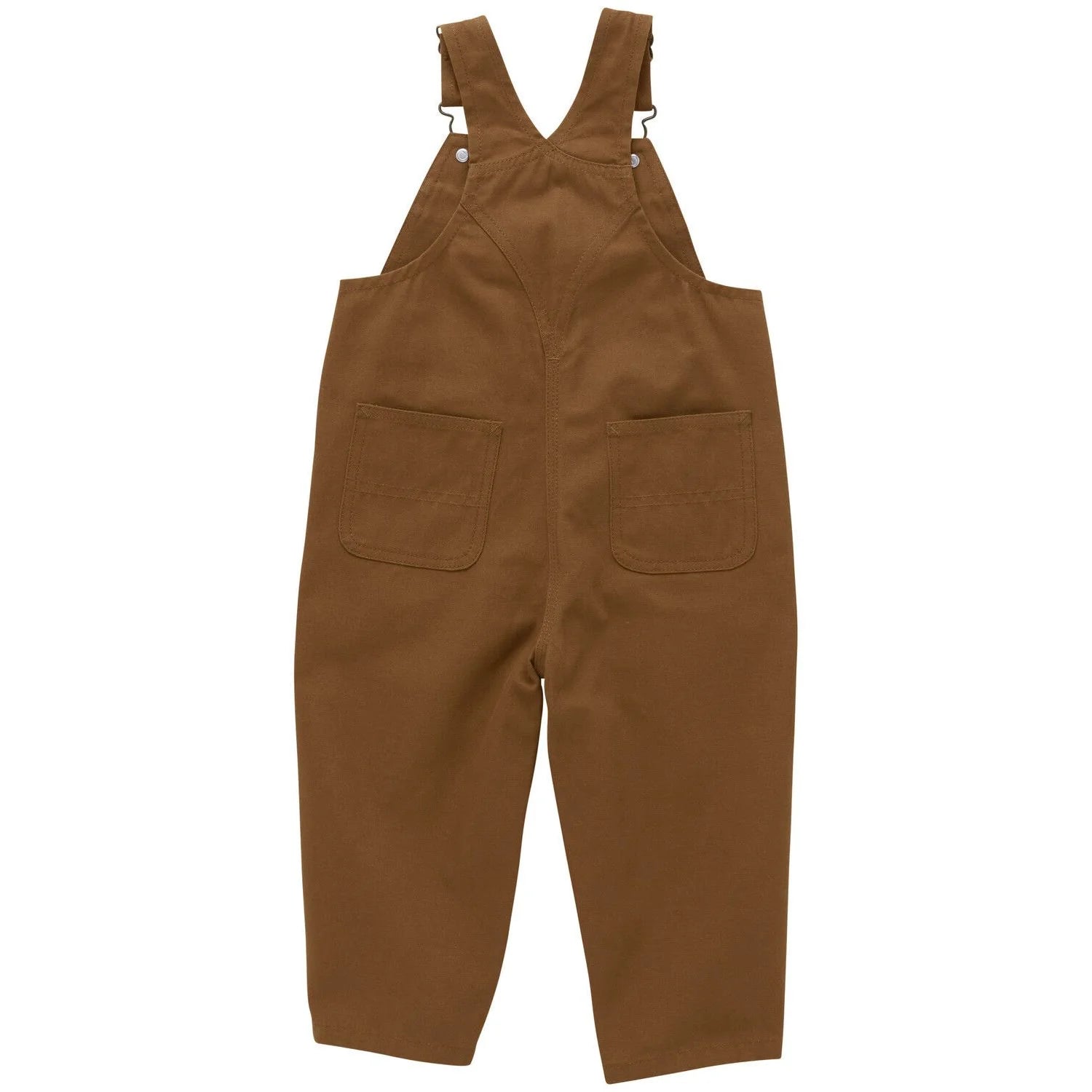 Carhartt Infant & Toddler Ruffle Front Canvas Overalls in Brown