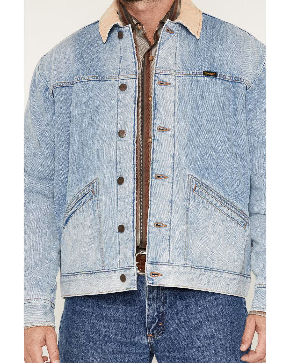Wrangler | Men's Light Wash Sherpa Lined Denim Jacket