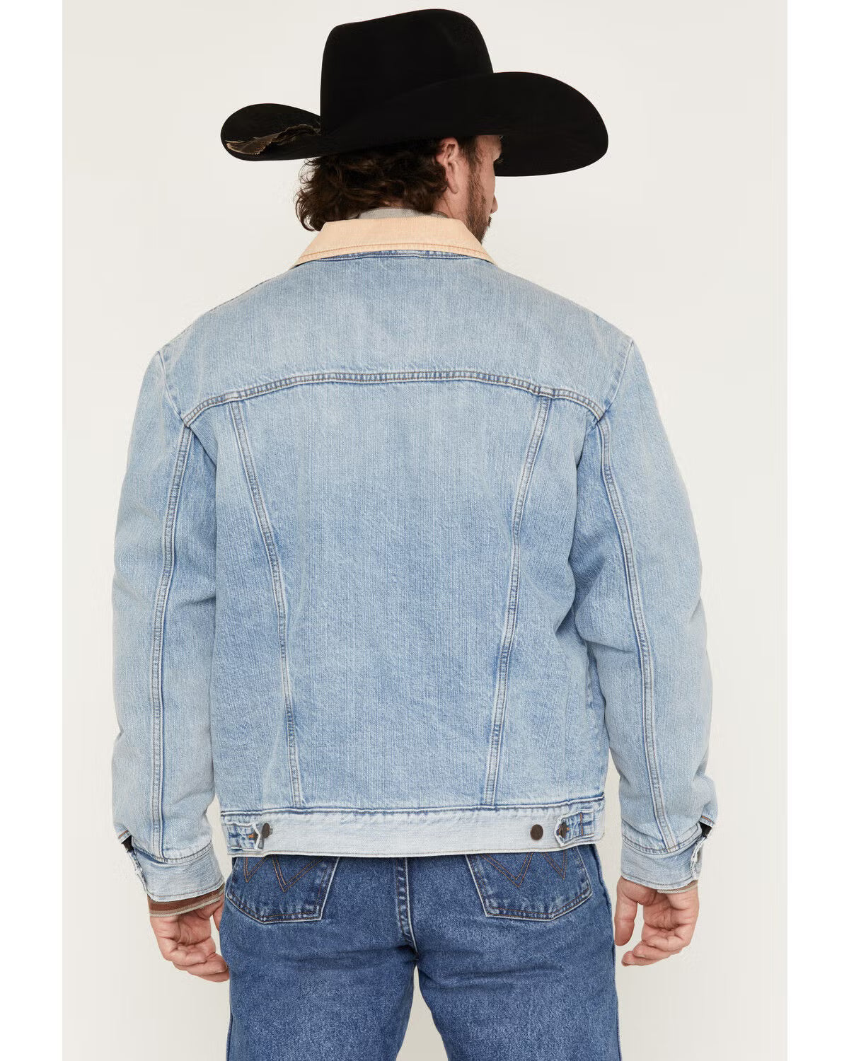 Wrangler | Men's Light Wash Sherpa Lined Denim Jacket