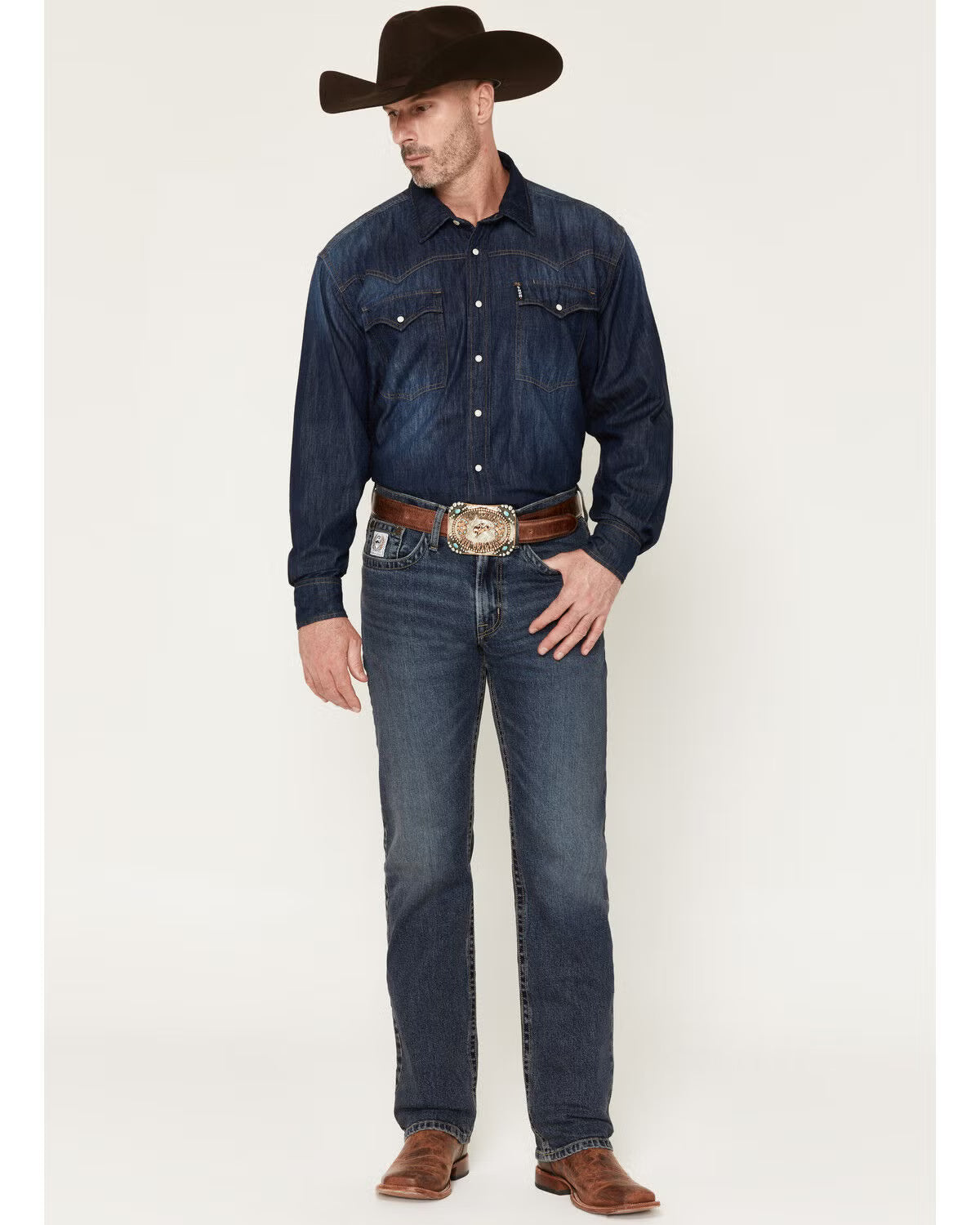 Cinch | Men's White Label Relaxed Straight Performance Stretch Denim Jeans