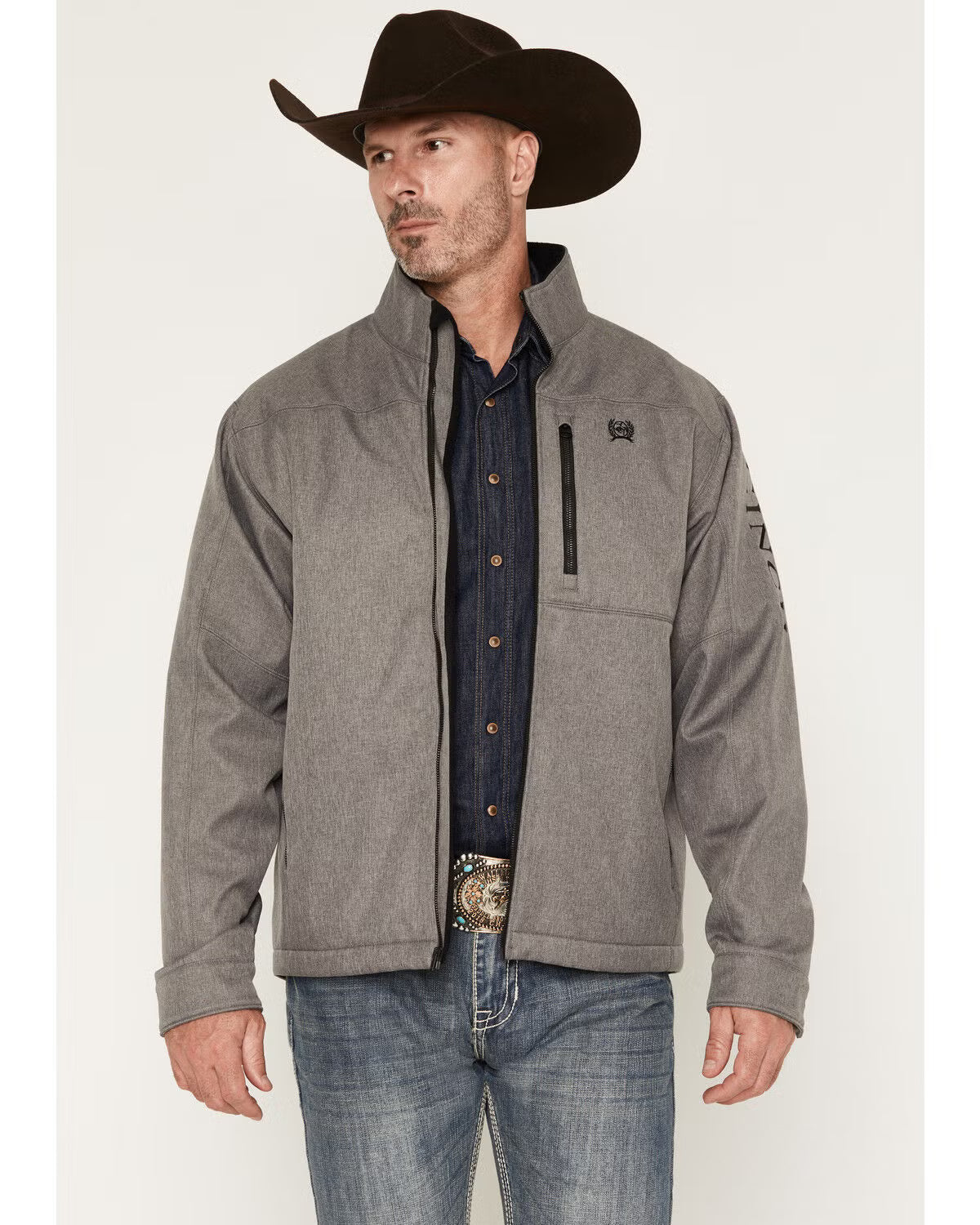 Cinch | Men's Bonded Concealed Carry Softshell Jacket in Grey