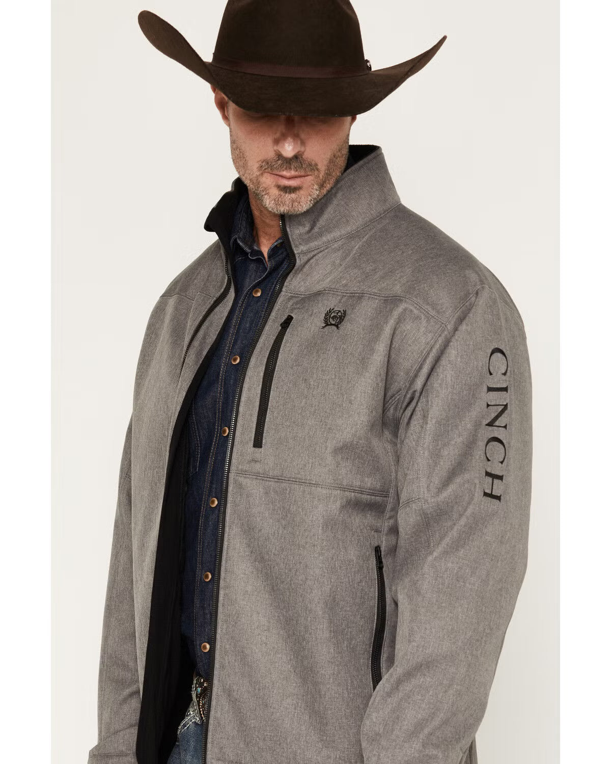 Cinch | Men's Bonded Concealed Carry Softshell Jacket in Grey