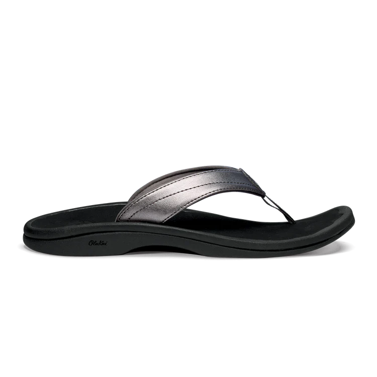 Women's Olukai Ohana Pewter/Black Sandals