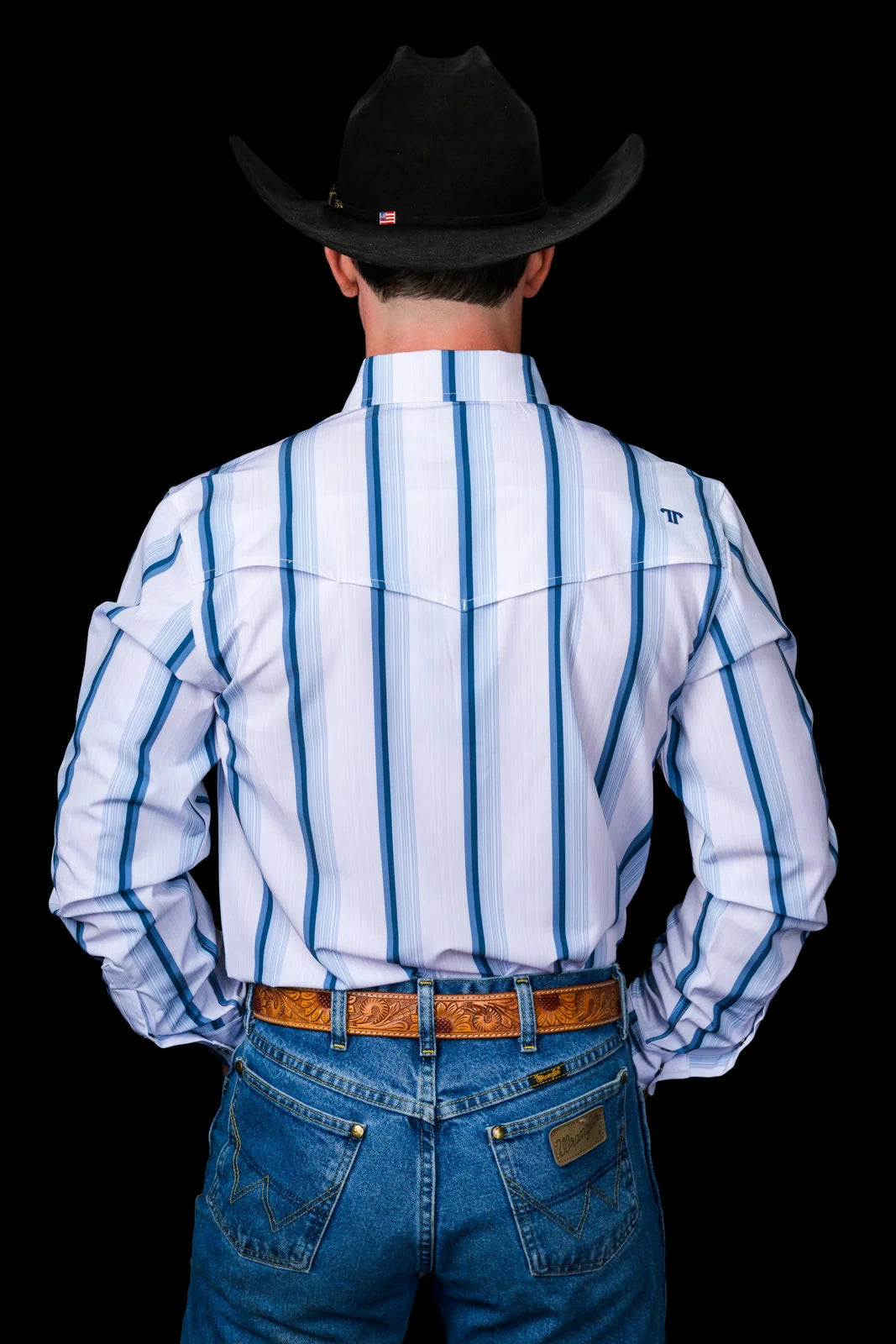 Ferrell | The Tristan Long Sleeve in Blue - Pearl Snap Shirt