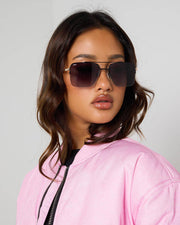 Portsea Black Gold Smoke Fade Sunglasses