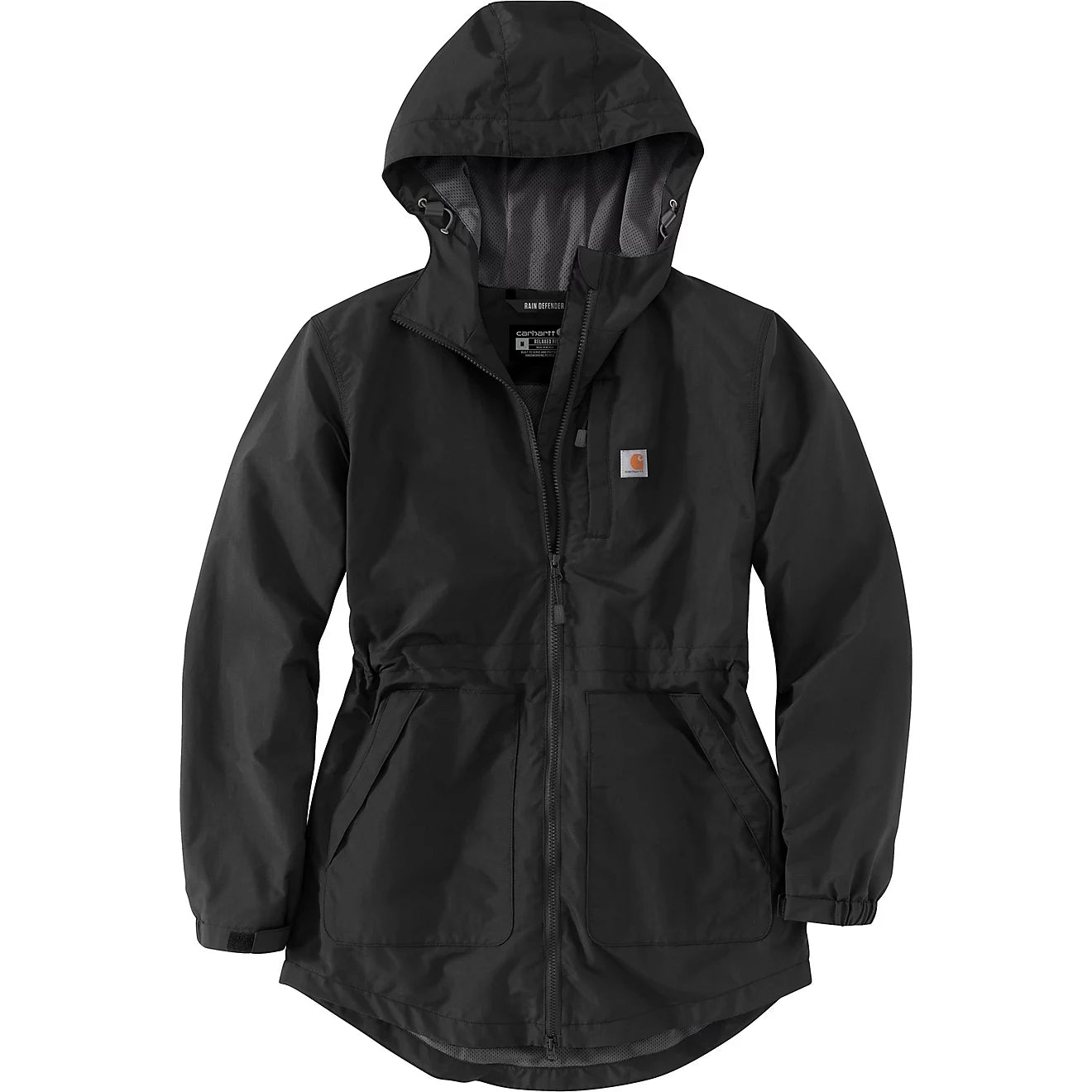 Carhartt Women's Rain Defender Relaxed Fit Lightweight Coat in Black