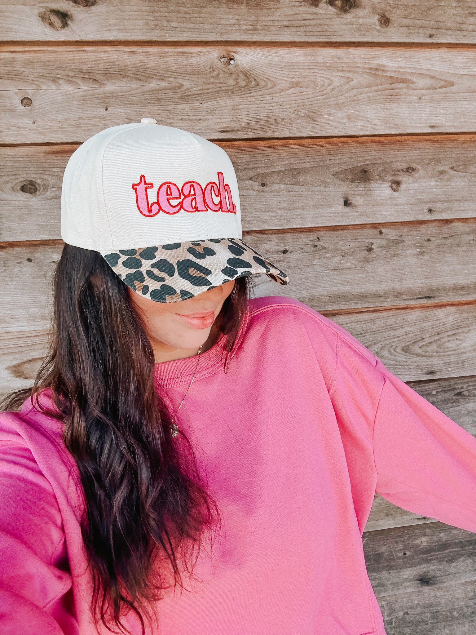 Teach Leopard Trucker Hat